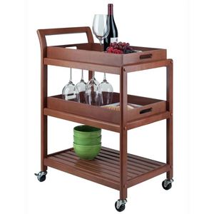 New unique design bar cart for home catering hotel restaurant kitchen food <b>serving</b> <b>trolley</b> wine & glasses holders made in india - Product Image 3