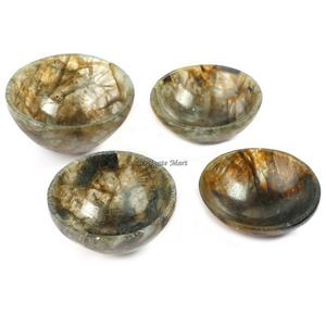 Vente en gros de pierres précieuses de qualité supérieure, bol en cristal de quartz clair, guérison naturelle, agate de type Feng Shui, méditation sculptée à la main - Product Image 4