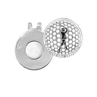 Marqueur de balle de golf magnétique à clipser sur chapeau, logo personnalisé, accessoires de golf en métal, cadeaux promotionnels en gros