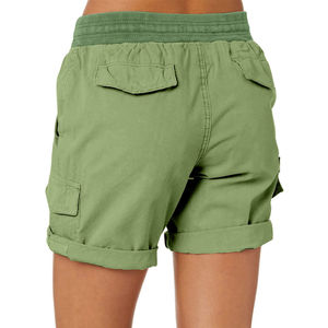 กางเกงขาสั้นเอวสูงสำหรับผู้หญิงกางเกงขาสั้นผ้าฝ้ายแบบถักระบายอากาศได้ดีชุดวิ่งออกกำลังกายฟิตเนส - Product Image 6