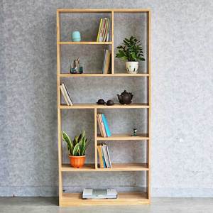 ชั้นวางหนังสือและของเล่น 6 ชั้นทันสมัย ​​80x25x170 ซม. ไม้ยางพารา KS68232 สำหรับห้องนั่งเล่น ห้องทำงาน ห้องเด็ก - Product Image 5