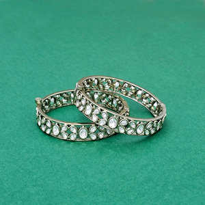 เครื่องประดับแฟชั่นอินเดียกำไลกุณฑณ์แบบเปิดได้พร้อมเครื่องประดับแฟชั่นเทียมชุบโลหะ - Product Image 1