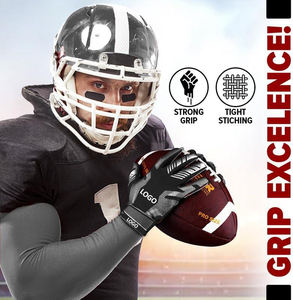 Hot Selling Professional Full Palm Silicone Receiver Gloves Stretchable Anti-Slip Football <b>Hand</b> <b>Grips</b> with Custom Logo - Product Image 2
