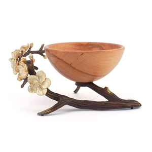 Bol de service en métal argenté floral de qualité exclusive, plat de noix décoratif de table moderne et écologique à bon prix - Product Image 2