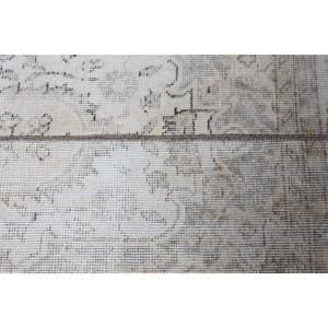 Tapis turc vintage patchwork 1,8x3,2 pi (56x97 cm) en laine blanche écologique avec envers en latex, poils moyens - Product Image 3
