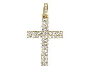 Pendentif Croix de Luxe en Or Sertie de Diamants Moissanite, Style Hip Hop Bling, Bijoux Chrétiens, Argent Sterling Élégant - Product Image 5