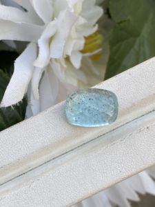 Natural <b>Top</b> Color Aquamarine Cushion Shape Cabochons Stone With Good Luster Loose Gemstone for Making Jewelry 11.46 Carat - Product Image 2