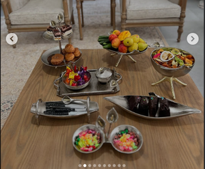 Bol en métal rond Fine Make Thème floral pour fruits et ornement Bol en métal pour décor de table et de salon Bol décoratif en métal - Product Image 4