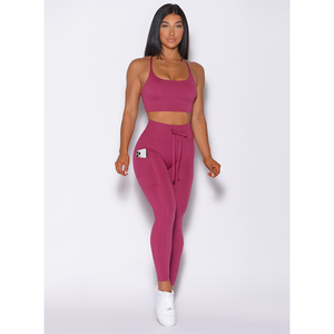 เลกกิ้งเอวสูงมีกระเป๋าด้านขวาสำหรับผู้หญิงเลกกิ้งเล่นยิมแฟชั่นใหม่ล่าสุดออกแบบโลโก้ได้ตามที่ต้องการ - Product Image 5