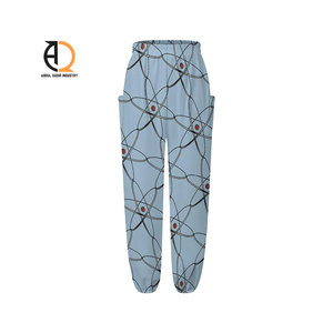 Pantalons de survêtement style streetwear avec cordon de serrage, logo imprimé personnalisé, pantalons de survêtement amples en coton pour femmes - Product Image 2