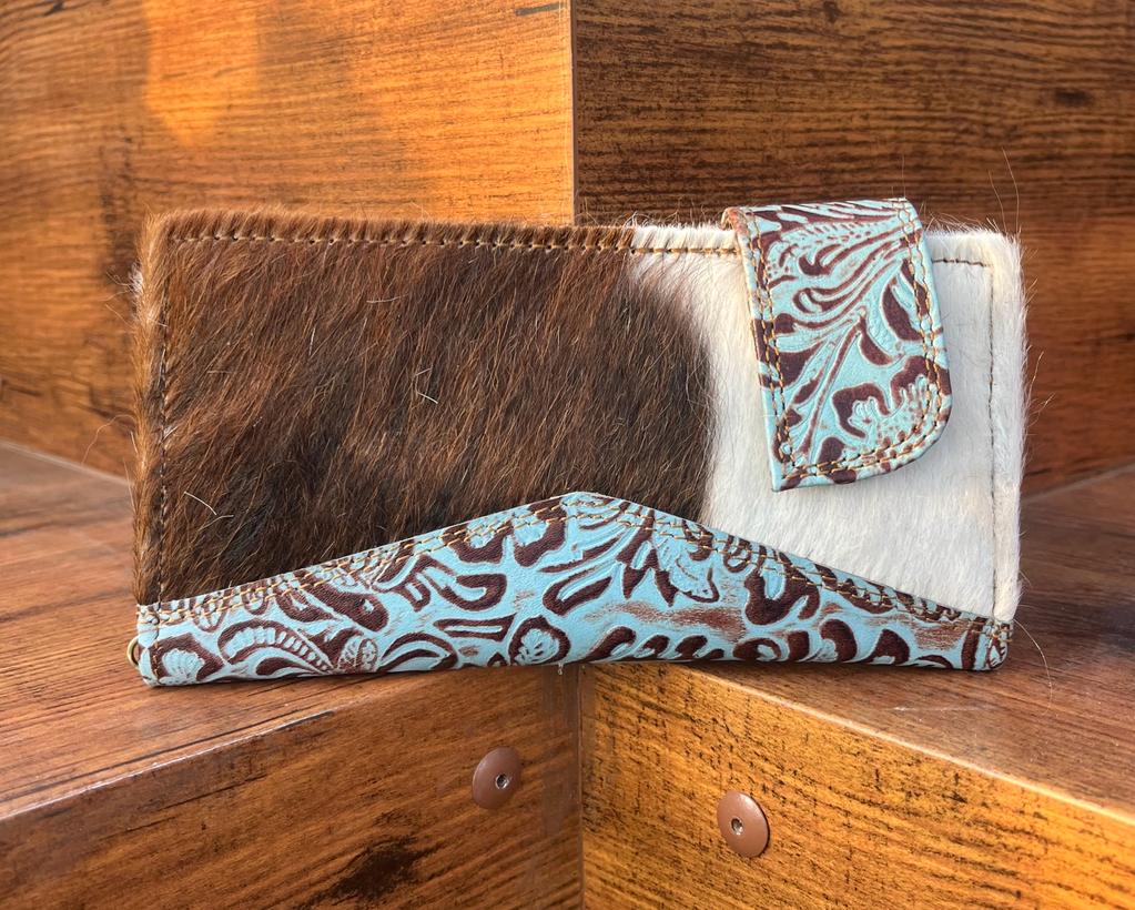 Brown With Turquoise Print