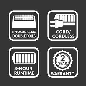 Afeitadora Eléctrica Inalámbrica Ergonómica con Doble Cuchilla, Doble Aplicación para Cara, Cuerpo y Barba, Lavable, Mini, Apta para RV - Product Image 1