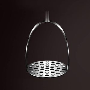 Triturador de patatas de acero inoxidable con mango de madera, triturador de patatas de Metal resistente, utensilio triturador de alimentos, triturador manual de verduras y frutas - Product Image 4