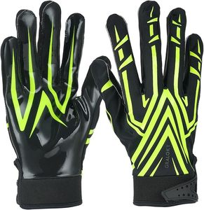 Guantes de fútbol Hombres Mujeres Niños, Guantes de fútbol juvenil, Guantes de agarre pegajosos de silicona ultra pegajosos para jóvenes adultos, mejorados - Product Image 3