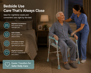 Chaise de toilette réglable de qualité médicale pour les soins à domicile et l'utilisation hospitalière - Product Image 4