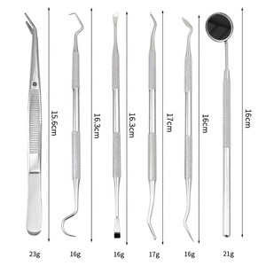 Kit de examen dental de acero inoxidable forjado alemán al por mayor de higiene quirúrgica Kit de herramientas dentales Kit básico de examen dental - Product Image 5