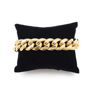 สร้อยข้อมือแบบ Cuban Link ขนาด 14 มม. ลายกากบาท ทองคำขาว 14K ทองคำโรสโกลด์ 18K สไตล์ศาสนา วัสดุหลักเป็นสร้อยข้อมือเทนนิส ประดับเพชรและไข่มุก - Product Image 3