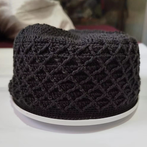 Nuevo gorro de oración musulmán de ganchillo, gorros de oración para hombres musulmanes, gorro liso de calavera Kufi, precio bajo al por mayor de Bangladesh. - Product Image 3