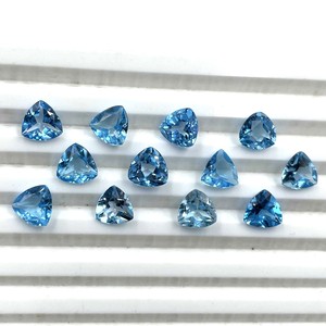8mm naturel suisse bleu topaze trillion coupe pierres précieuses bleu topaze pierre à facettes en vrac pour la fabrication de pendentifs de bijoux au prix d'usine - Product Image 6