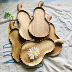 Bandeja de Acacia con forma de calabaza natural de nuevo diseño, bandeja para servir con asa de Vitrapro - Product Image 6