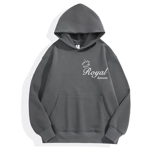 Sweat-shirts à capuche pour hommes, surdimensionnés, lourds, 100% coton, style luxueux à capuche épaisse avec techniques brodées pour toutes les saisons - Product Image 1