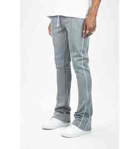 Pantalones de hombre acampanados de poliéster 100% pesado personalizado 440 Gsm pantalones de chándal de gran tamaño con pantalones de estilo informal de pierna ancha - Product Image 5