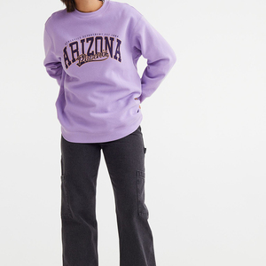 Sudadera de lana de algodón para mujer, Sudadera con cuello redondo, Jersey informal, sudadera con estampado personalizado para mujer - Product Image 1