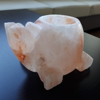 Lampes en sel rose de l'Himalaya naturel de 750g, porte-bougie sculpté en forme de tortue, 10 cm, fabriqué au Pakistan, capacité ionisante de 5 Mq