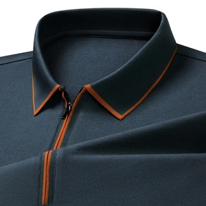 Polo de Manga Media para Hombre, Estilo Casual, Cuello Alto con Botones, Traje Polo Holgado para Hombre - Product Image 5
