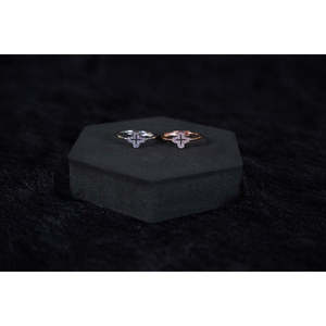 NOVAMART Fine <b>SILVERINGS</b> 925 STERLING PLATINUM <b>RING</b> DIAMOND TOPAZ <b>GARNET</b> RHODIUM PLATED CLEVER CLEEF DESIGN FINE JEWELRY for EVE - Product Image 2