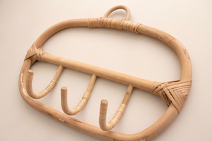 Natural Rattan <b>Wall</b> <b>Hook</b> Clothes Hanger <b>Wall</b> Hanging Hat Coat Organizer Rack <b>Key</b> Holder <b>Wall</b> Hanging - Product Image 4