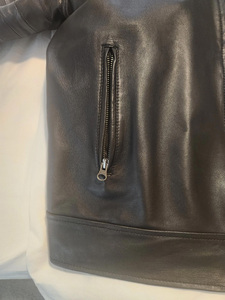 Handmade <b>Genuine</b> Leather Jacket design and Logo Men's hoodie Customized Modern Fit Jacket Solid Refined Fit for men's all sizes - Product Image 5