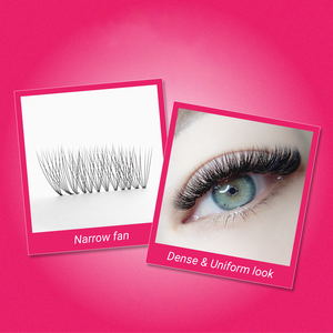 CharmLash Extensions de cils en gros, éventails de volume pré-faits, extensions de cils de volume, symétriques, thermocollées, longueur mixte, sans huile - Product Image 1