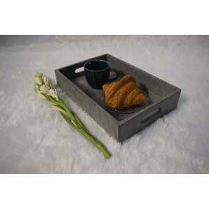 Plateau Rectangle Microtopping de luxe pour la décoration intérieure Plateau décoratif en métal en béton pour les mariages Diwali Hôtels/Restaurants - Product Image 3