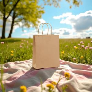 Sacs-cadeaux en papier kraft de premier choix Sac en papier artisanal imprimé avec logo pour emballage de qualité supérieure - Product Image 3