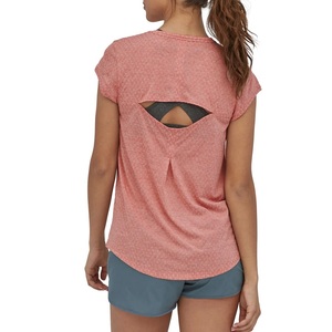 T-shirts pour femmes de haute qualité axés sur l'exportation coupe ample confortable t-shirt tricoté pour femme col rond t-shirts vierges de BD - Product Image 5