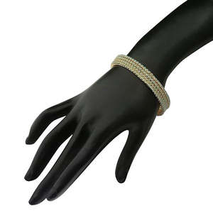 Kriaa Fine <b>Gold</b>-<b>Plated</b> Austrian Stone <b>Bangle</b> Set 1401619_2.6 - Product Image 1