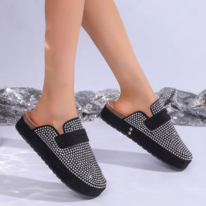 Strass imprimé animal décontracté pour femmes pour pantoufles à la mode et élégant - Product Image 1