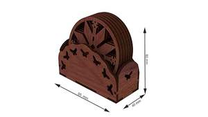 Sous-verres en bois faits à la main de qualité supérieure personnalisés Meilleure vente Découpe au laser Plateau pour tasses à thé et café en bois avec logo personnalisé pour la maison - Product Image 2