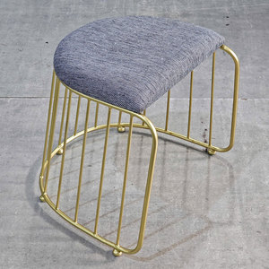 Contemporary Gold-Colored Iron Frame Dressing Chair GTD005 Bedroom Furniture - Product Image 2