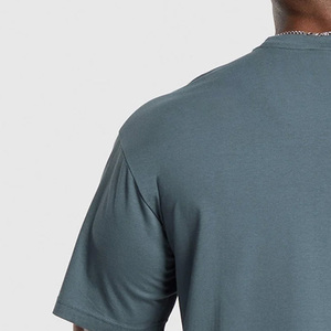 เสื้อยืดผู้ชายผ้าฝ้ายผสมใยไผ่สีพื้นทรงโอเวอร์ไซส์เนื้อหนาสไตล์วินเทจไซส์ใหญ่ระบายอากาศได้ดี - Product Image 6