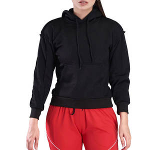 Sudaderas Cortas Personalizadas de Alta Calidad, Ropa Deportiva de Algodón para Mujer, Mangas Largas con Sudadera Moderna, Suave y Cómoda para Ropa Urbana - Product Image 2