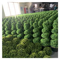 Gros Faux Moderne Grand Bonsaï Arbre Vivant Topiaire Buis Plante Artificielle Décoration Vert Arbres Artificiels pour Intérieur