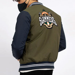 OEM Vestes de baseball letterman brodées sur mesure pour hommes Veste d'hiver de chasse en coton coquille Veste de travail pour garçons - Product Image 4