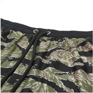 Short de survêtement en maille de coton de haute qualité respirant Streetwear Gym Sports Style camouflage avec logo personnalisé cordon de serrage hommes Shorts décontractés - Product Image 6