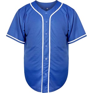 Youth Outfits Sublimation Custom Logos Baseball Jersey Front Full Button <b>Down</b> High Quality Baseball Jerseys - Product Image 1