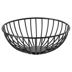 New Arrival Antique <b>Round</b> Shape Black Color Fruit <b>Basket</b> Metal Wire Fruit <b>Basket</b> for Wholesale Suppliers in Good Price - Product Image 1