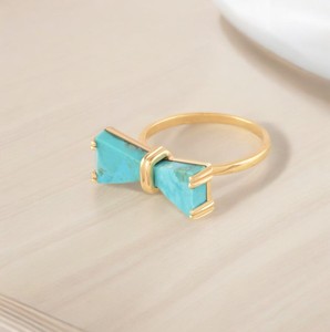 Anillo de Plata de Ley 925 hecho a mano, turquesa Arizona Natural, bisel chapado en oro de 18 quilates, joyería de declaración fina - Product Image 2