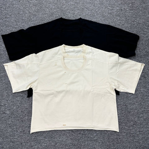 T-shirts amples pour hommes en coton 100% légers et respirants, motif lettres, impression de logo personnalisée, service OEM - Product Image 1