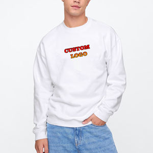 Sudadera de Gran Tamaño con Cuello Redondo y Color Sólido, Precio Económico al por Mayor, 100% Algodón, Felpa Gruesa, Estilo Urbano, Sudadera para Hombre - Product Image 3